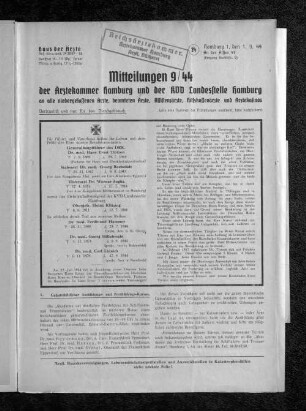1. Geburtshilflicher Ausbildungs- und Fortbildungs-Kursus.