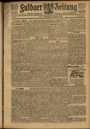 Zweite Ausgabe vom Mittwoch, den 06. November 1907.