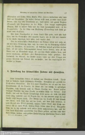 6. Bedeckung des heimatlichen Bodens mit Gewässern