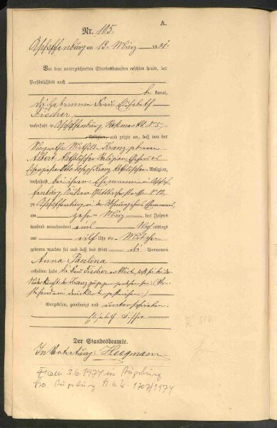 Standesamtsbuch der Stadt Aschaffenburg: Geburten 365/1900 - 184/1901