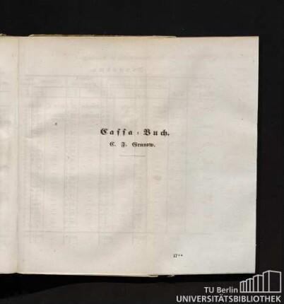 Cassa-Buch