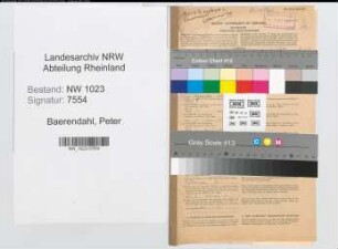 Entnazifizierung Peter Baerendahl , geb. 18.01.1895 (Beamter)