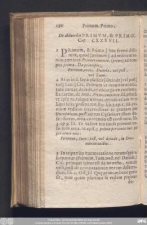 De Adverbio Primum, & Primo. Cap. CXXXVII.