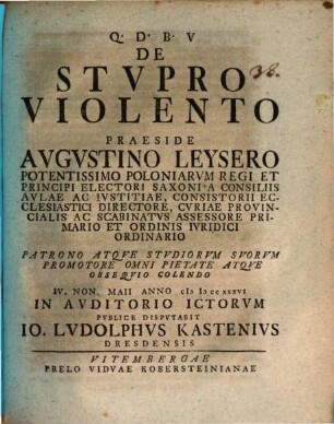 De stupro violento