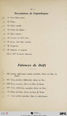 Faïences de Delft (Nr.106-160)