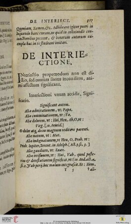 De interiectione