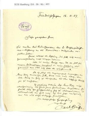 Brief an Richard Dehmel