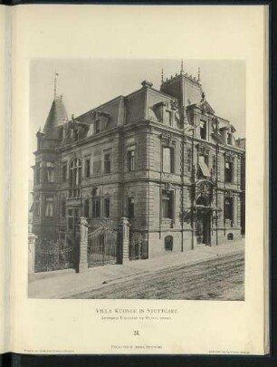 Villa Kühnle in Stuttgart. Architekten Eisenlohr und Weigle, daselbst