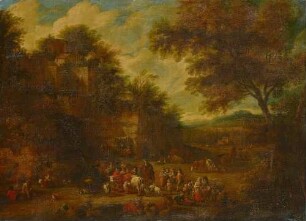 Viehmarkt am Fuße des Schlossberges