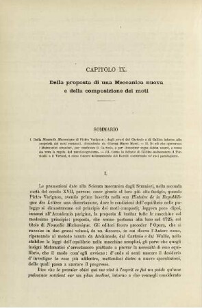 Capitolo IX. Della proposta di una Meccanica nuova e della composizione dei moti.