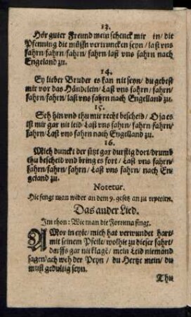 Das ander Lied. Jm thon: Wie man die Fortuna singt.