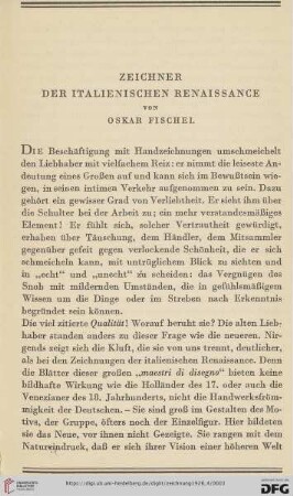 Zeichner der italienischen Renaissance