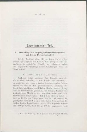 Experimenteller Teil.