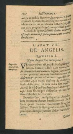 Caput VIII. De Angelis.