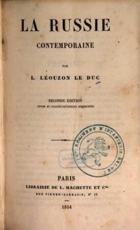 La Russie contemporaine