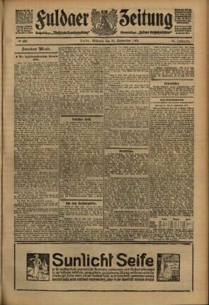 Zweite Ausgabe vom Mittwoch, den 29. September 1909.