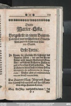 Erste Tortur.