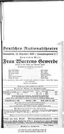 Frau Warrens Gewerbe
