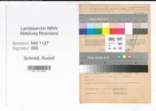Entnazifizierung Rudolf Schmidt , geb. 26.09.1896 (Monteur)