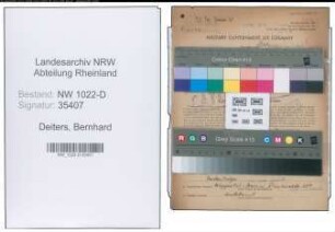 Entnazifizierung Bernhard Deiters , geb. 03.02.1898 (Kaufmann)