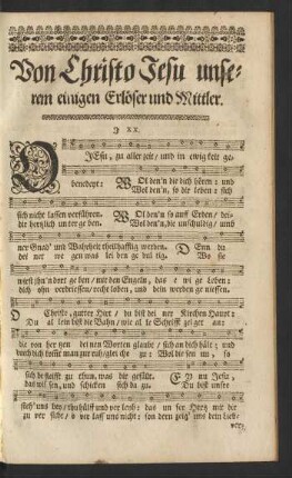 Von Christo Jesu unserem einigen Erlöser und Mittler.