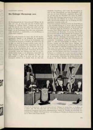 73-76, Die Tübinger Europatage 1966