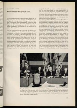 73-76, Die Tübinger Europatage 1966