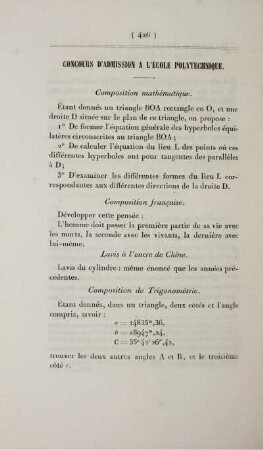 Concours d'admission a l'école polytechnique.