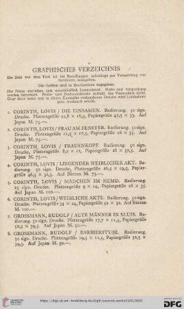 Graphisches Verzeichnis (Nr.1-163)