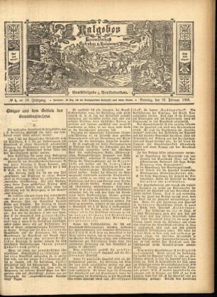 Ausgabe vom Sonntag, den 16. Februar 1908.