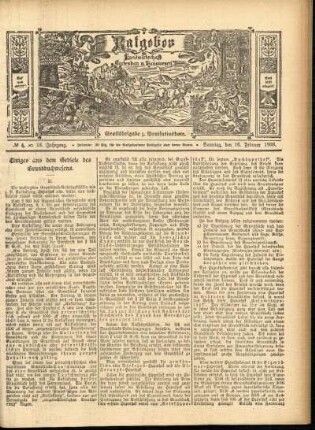 Ausgabe vom Sonntag, den 16. Februar 1908.