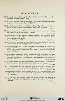 Miniaturen (Nr. 536-594)