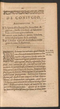 De Coniugio.