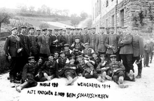 Erster Weltkrieg - Reservelazarett Harmonie Heidelberg und 1. Bad. Leibgrenadier-Regiment Nr. 109. Unbekannte Soldaten