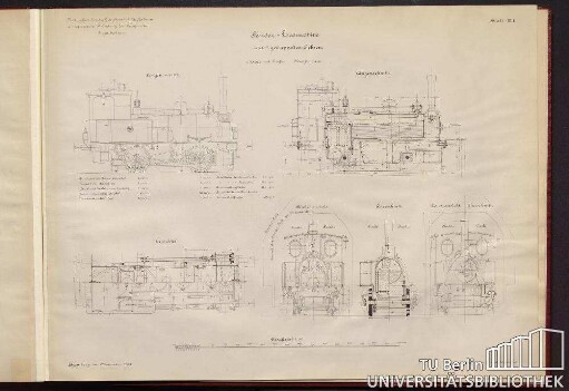 Blatt III.1. Tender-Locomotive mit 2 gekuppelten Achsen.