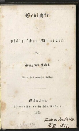 Gedichte in pfälzischer Mundart