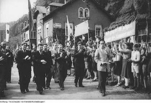 Besuch von Nikolai Michailow, 1. Sekretär des Komsomol, in Sachsen, Mai 1951