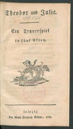 Theodor und Julie : Ein Trauerspiel in fünf Akten