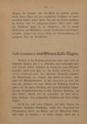 Café-chantants- und Wiener Café-Typen