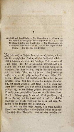 Reise durch die Schweiz, Italien, Frankreich, Großbritanien und Holland : mit besonderer Rücksicht auf Spitäler, Heilmethoden und den übrigen medicinischen Zustand dieser Länder, 1