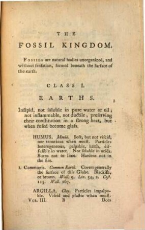 Outlines Of The Natural History Of Great Britain And Ireland : Containing A systematic Arrangement and concise Description of all the Animals, Vegetables, and Fossiles which have hitherto been discovered in these Kingdoms ; In Three Volumes. 3, Comprehending the Fossil Kingdom