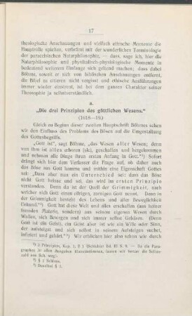 a. "Die drei Prinzipien des göttlichen Wesens." (1618-19.)