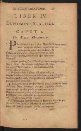 Caput I. De Statu Creationis.
