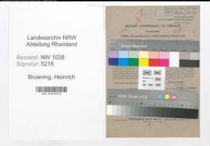 Entnazifizierung Heinrich Bruening , geb. 08.03.1900 (Bankbeamter)