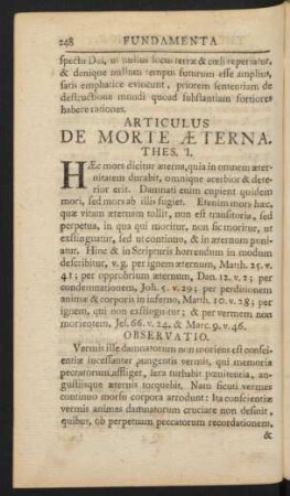 Articulus De Morte Aeterna.
