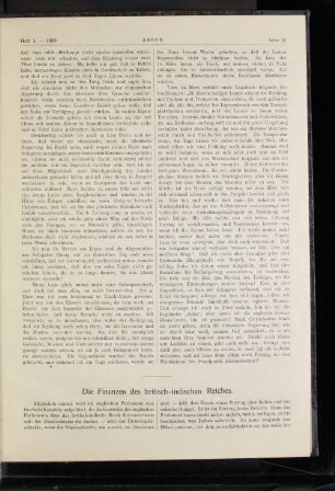 Die Finanzen des britisch-indischen Reiches.