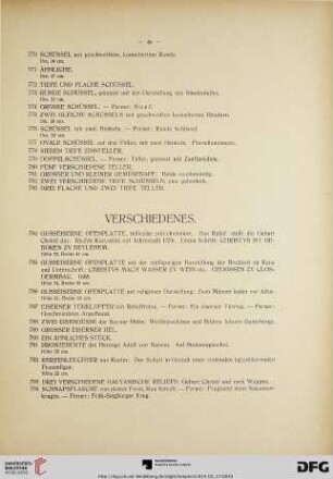Verschiedenes (Nr. 784-810)