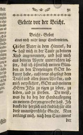 31-62, Gebete vor der Beicht.