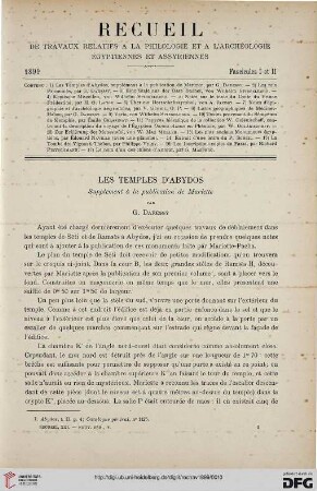 21: Les temples d'Abydos : supplément à la publication de Mariette