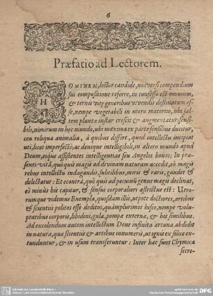 Praefatio ad Lectorem.